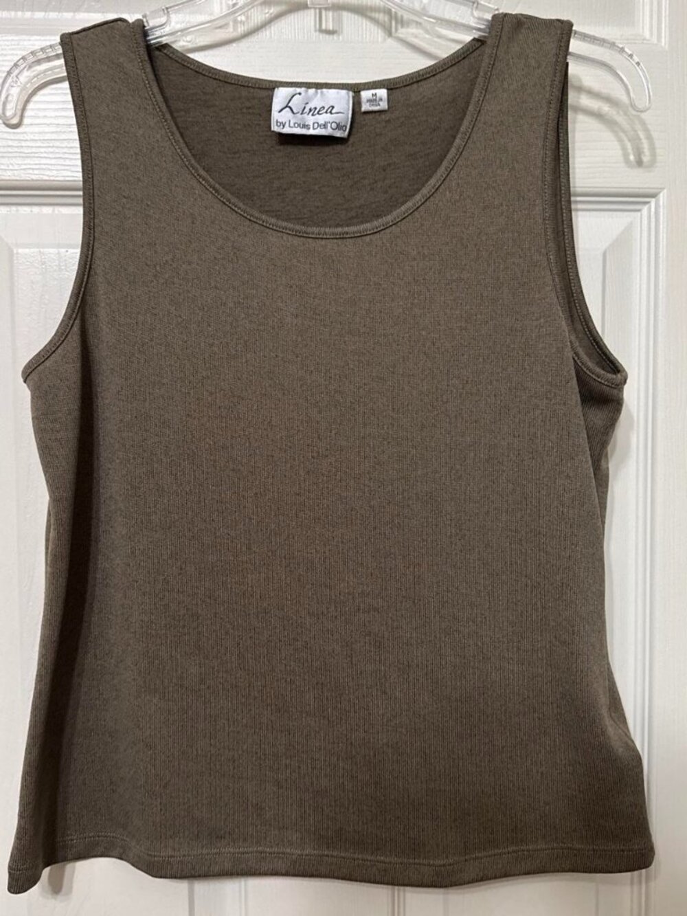 Olive green sleeveless tank top